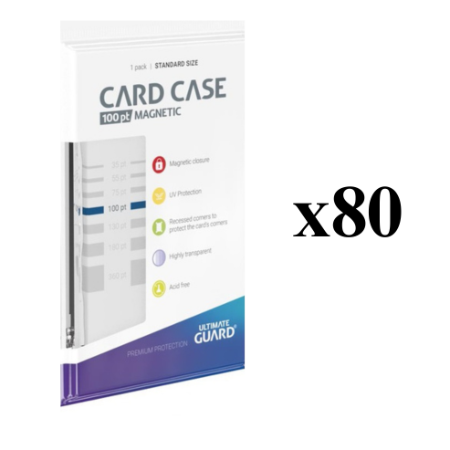Ultimate Guard: 100PT Magnetic Card Case - Standard Size CASE (80ct)