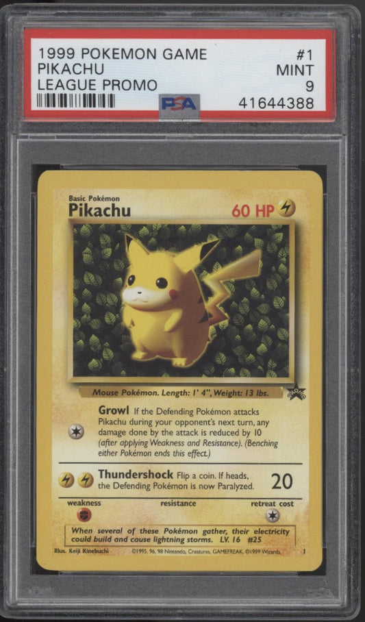 Pikachu Pokemon League Promo #1 PSA 9
