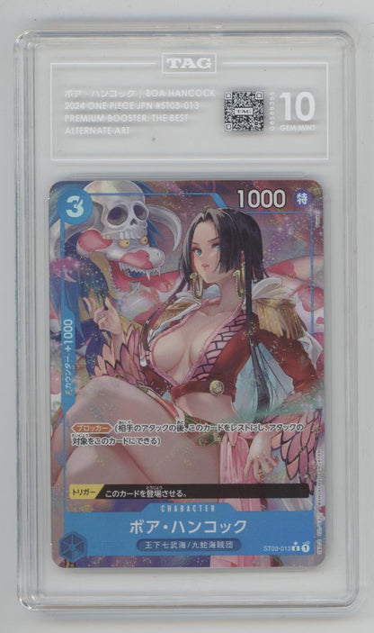 Boa Hancock One Piece Card Game ST03 Alternate Art Japanese #013 TAG 10