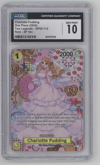 Charlotte Pudding One Piece Card Game Two Legends #112 CGC 10