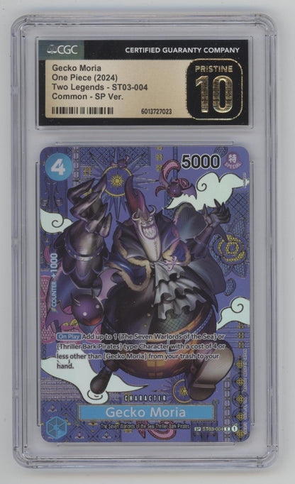 Gecko Moria One Piece Card Game Two Legends #004 CGC 10 Pristine