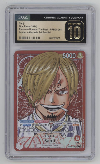 Sanji One Piece Card Game The Best Alternate Art #001 CGC 10 Pristine