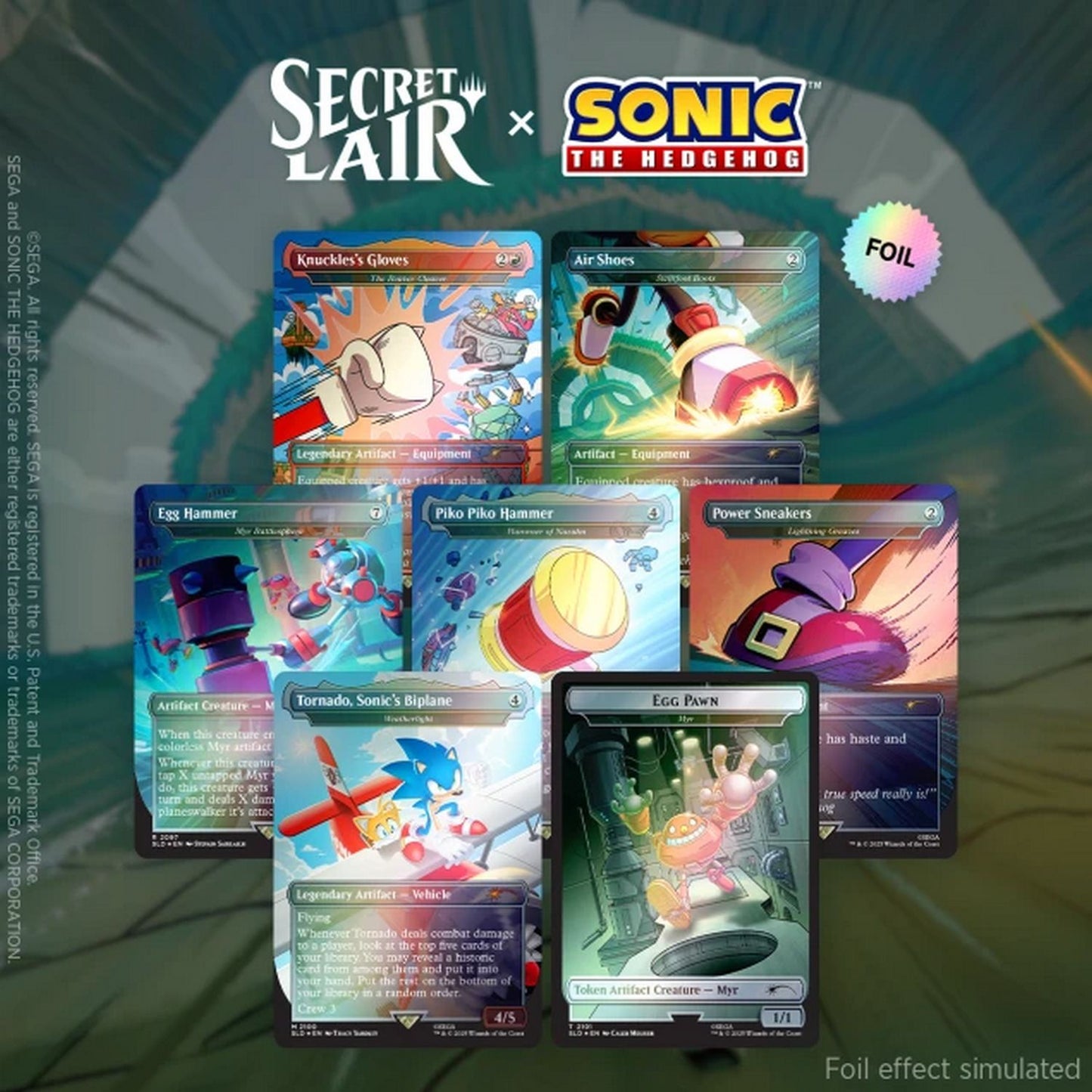 Magic the Gathering: Secret Lair X Sonic Turbo Gear [Rainbow Foil]