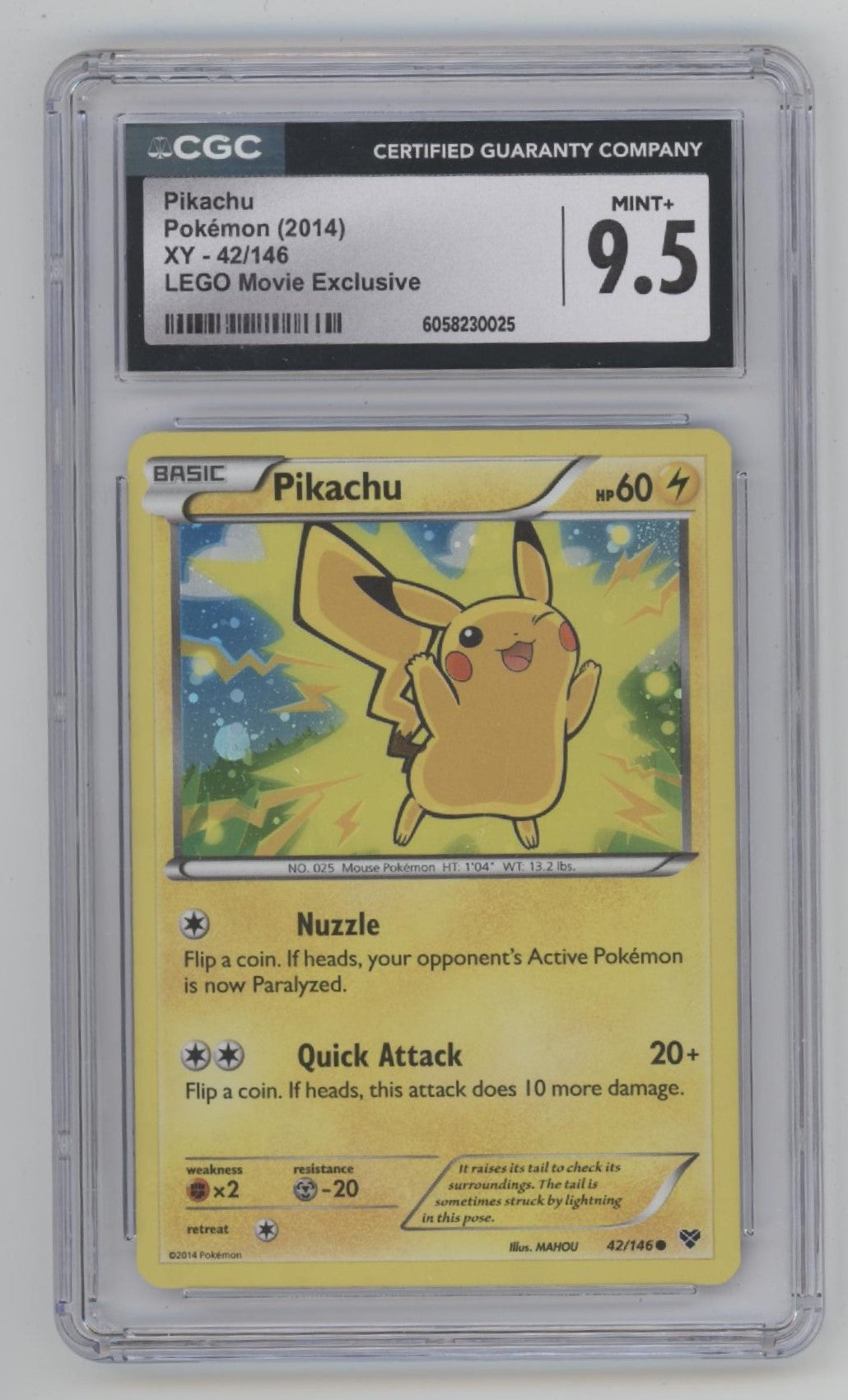 Pikachu Pokemon LEGO Movie Exclusive Promo #42 CGC 9.5