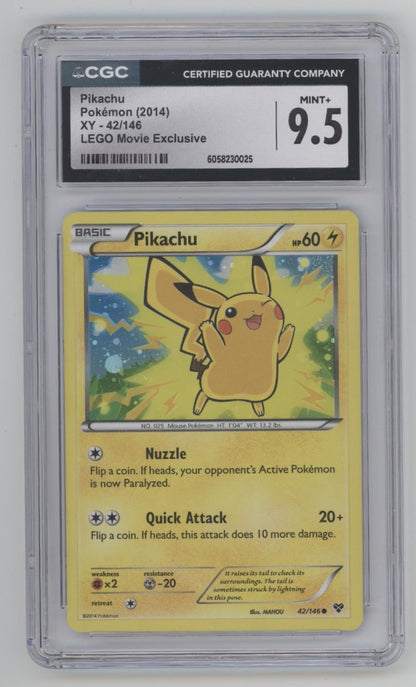 Pikachu Pokemon LEGO Movie Exclusive Promo #42 CGC 9.5