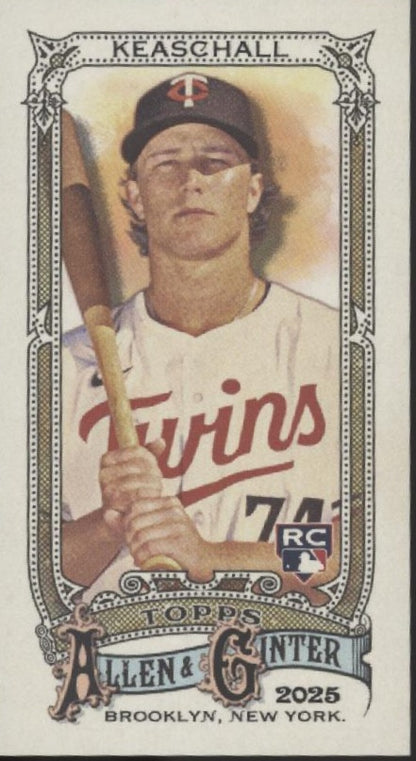 Luke Keaschall 2025 Topps Allen & Ginter Mini Brooklyn Back RC 11/25 #223