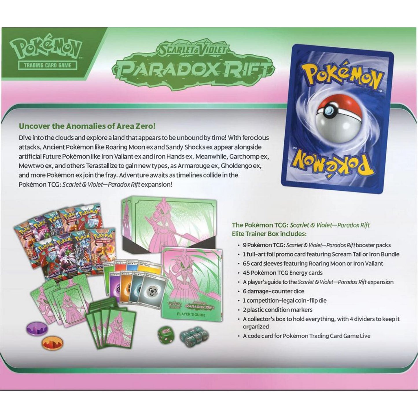 Pokemon: Scarlet & Violet Paradox Rift Elite Trainer Box [Iron Valiant]