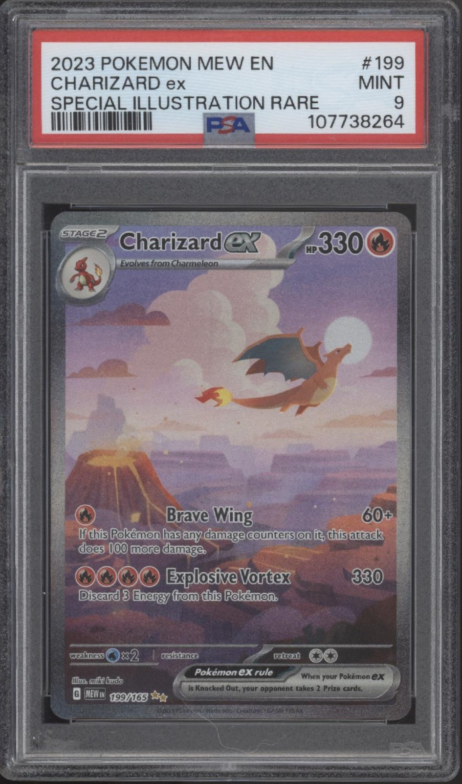 Charizard ex Pokemon 151 Special Illustration Rare #199 PSA 9