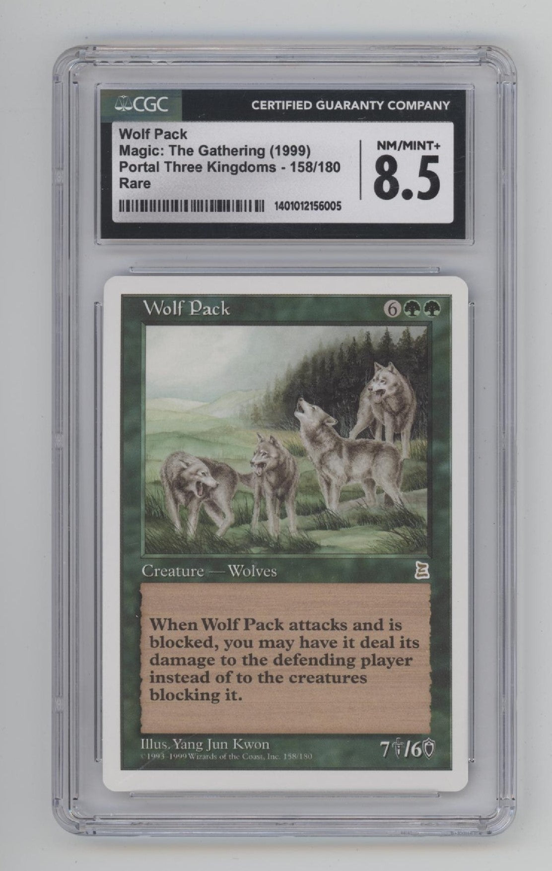 Wolf Pack Magic the Gathering Portal Three Kingdoms #158 CGC 8.5、Collector Store LLC Gaming、kayou