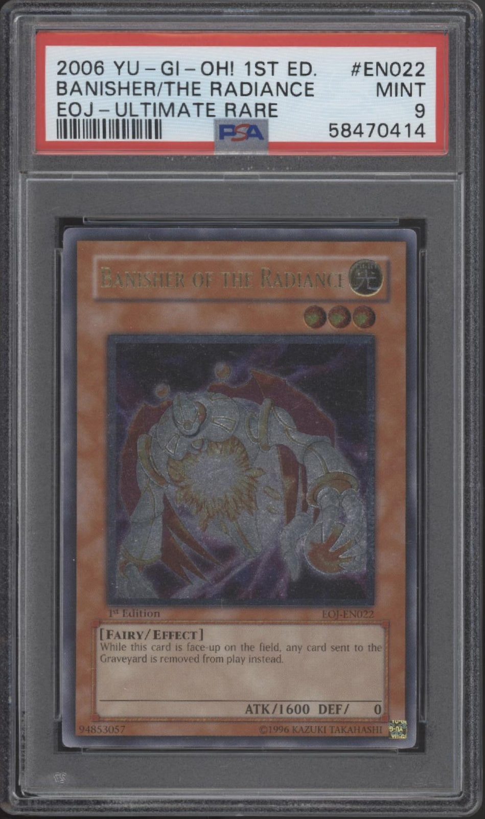 Banisher of the Radiance Yu-Gi-Oh! EOJ Ultimate Rare #EN022 PSA 9