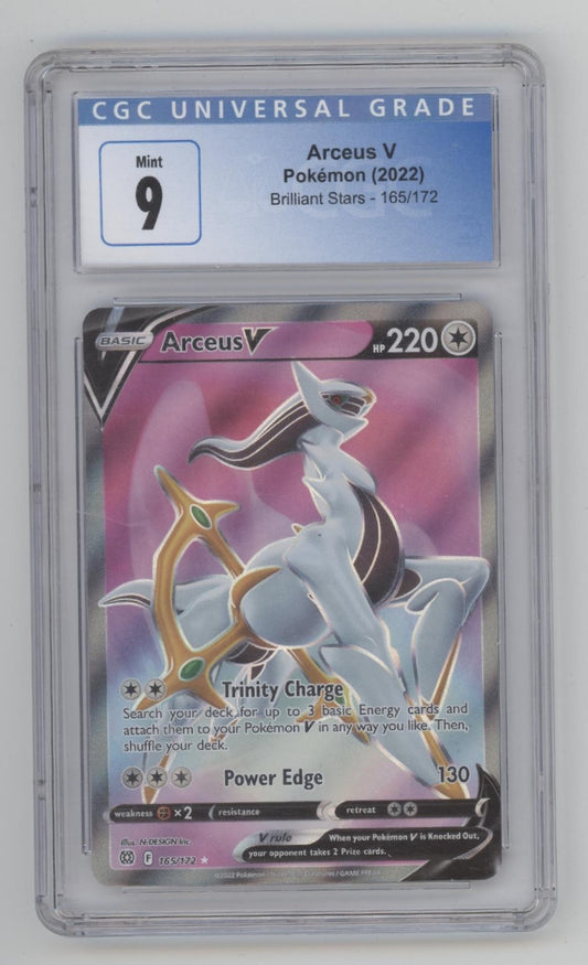 Arceus V Pokemon Brilliant Stars #165 CGC 9