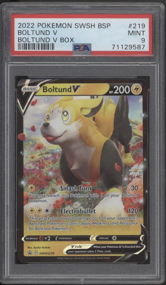 Boltund V Pokemon Boltund V Box Promo #219 PSA 9