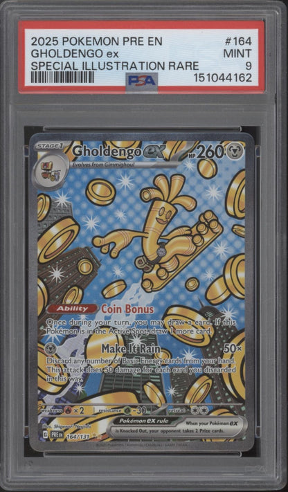 Gholdengo ex Pokemon Prismatic Evolutions Special Illustration Rare 164 PSA 9 #3