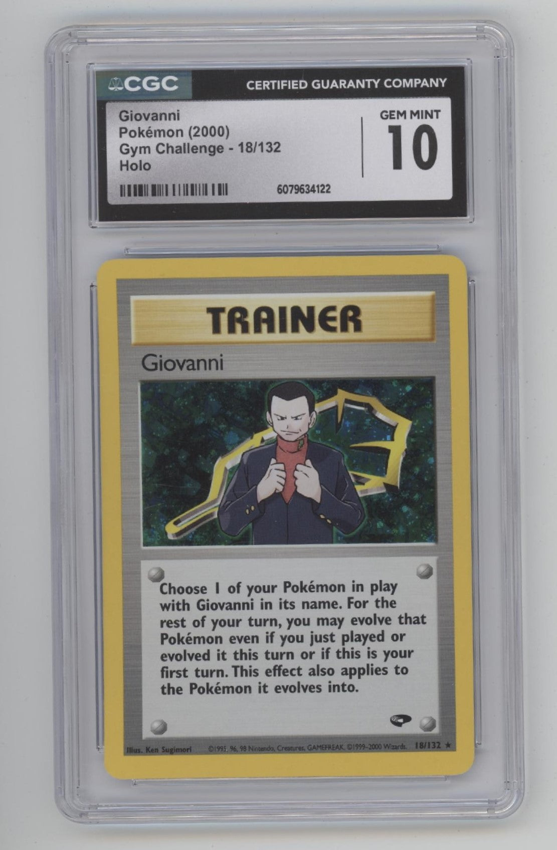 Giovanni Pokemon Gym Challenge Holo #18 CGC 10、Collector Store LLC Gaming、kayou