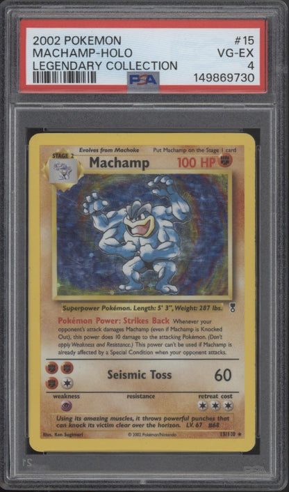 Machamp Pokemon Legendary Collection Holo #15 PSA 4