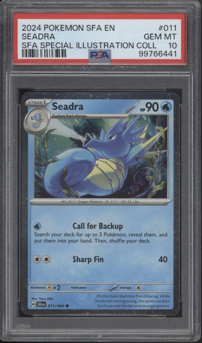 Seadra Pokemon Shrouded Fable Special Illustration Collection #011 PSA 10
