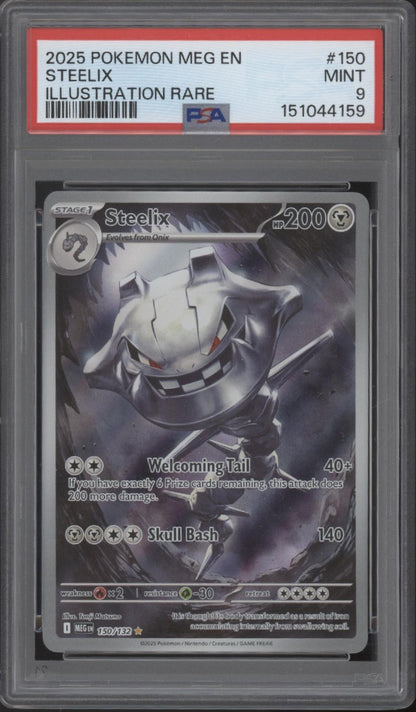 Steelix Pokemon Mega Evolution Illustration Rare #150 PSA 9