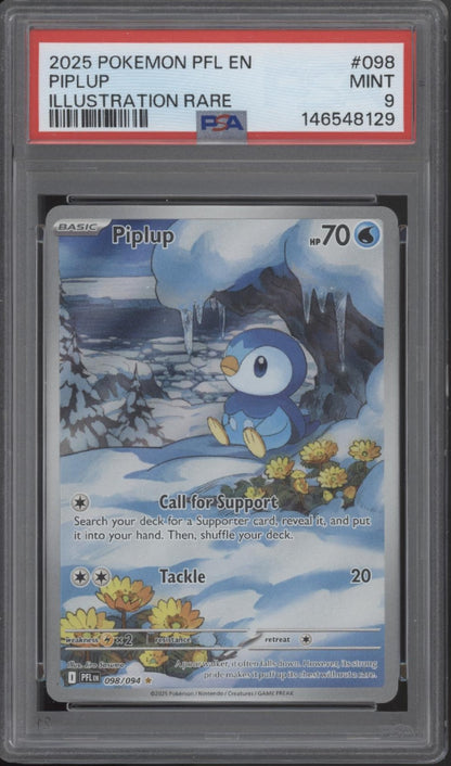 Piplip Pokemon Phantasmal Flames Illustration Rare #098 PSA 9