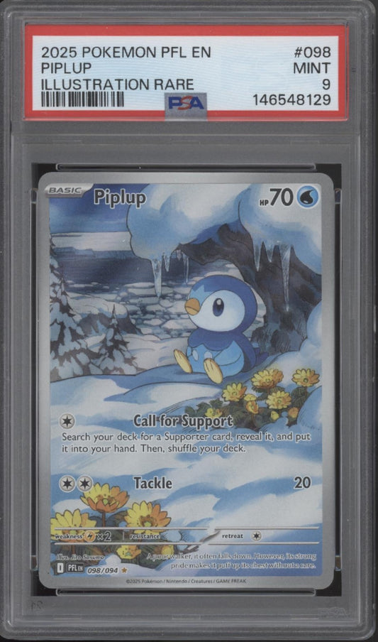 Piplip Pokemon Phantasmal Flames Illustration Rare #098 PSA 9