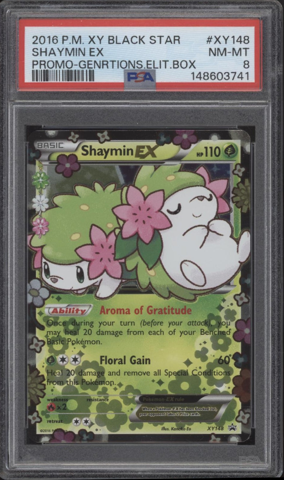Shaymin ex Pokemon Generations Elite Trainer Box Promo #XY148 PSA 8
