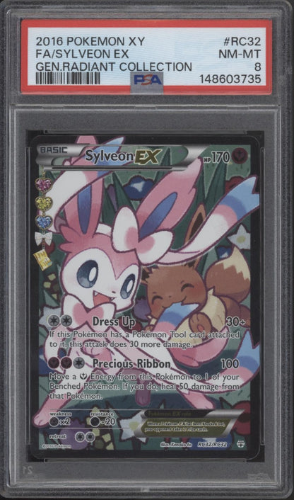 Sylveon ex Pokemon Generations Radiant Collection Full Art #RC32 PSA 8 #2