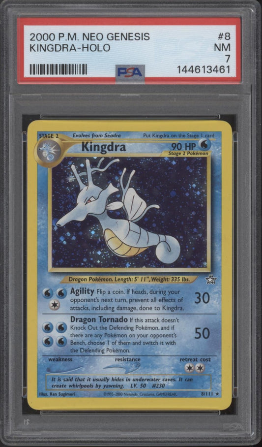 Kingdra Pokemon Neo Genesis Holo #8 PSA 7