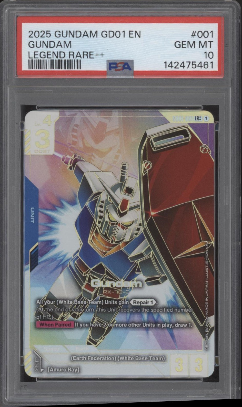 Gundam Gundam Card Game Newtype Rising Legend Rare++ #001 PSA 10、Collector Store LLC Gaming、kayou