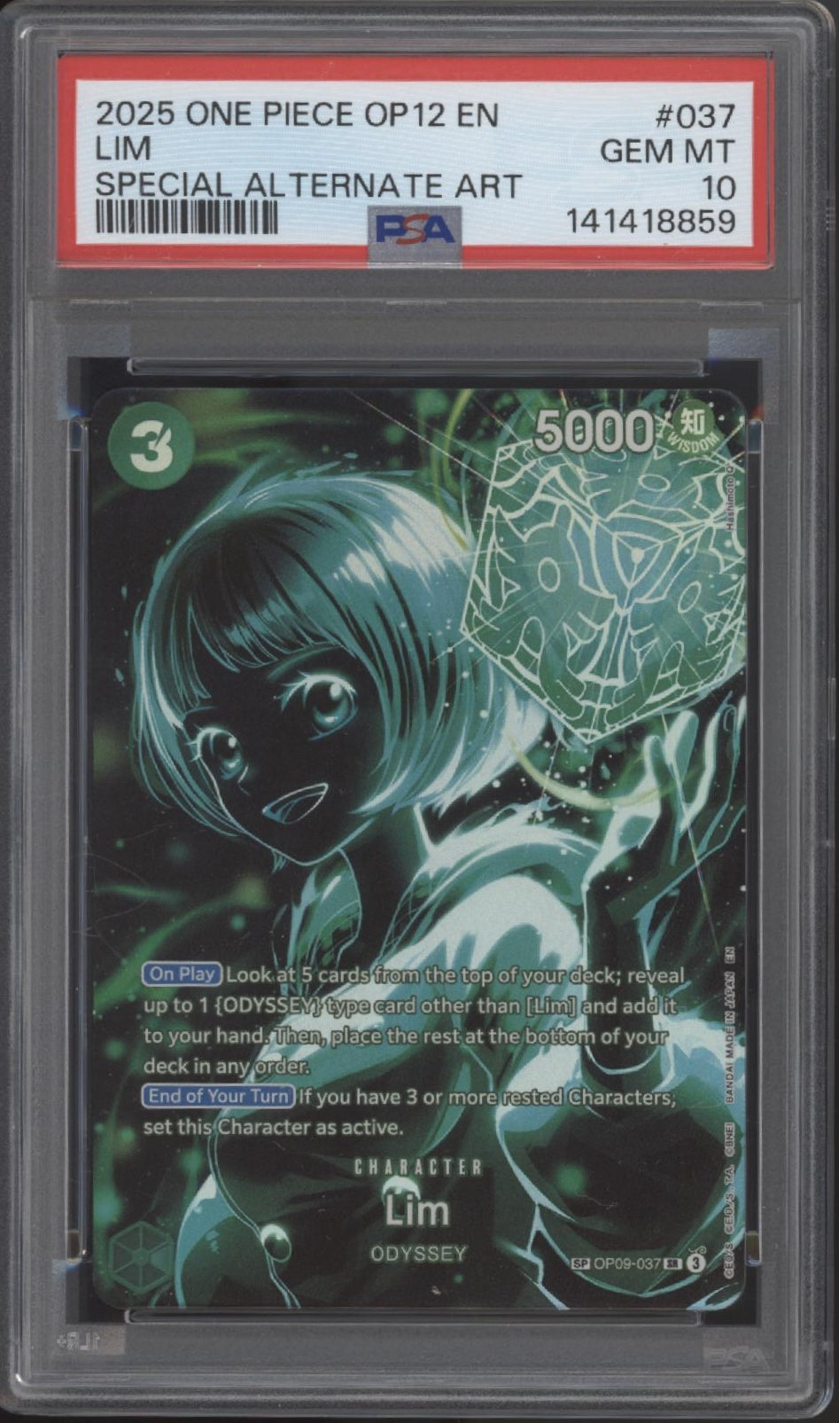 Lim One Piece Card Game OP12 Special Alternate Art #037 PSA 10 #1