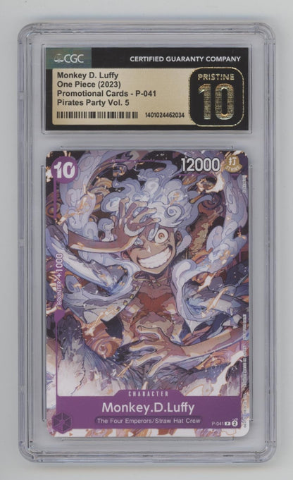 Monkey D Luffy One Piece Card Game Pirates Party Vol. 5 Promo CGC 10 Pristine #1