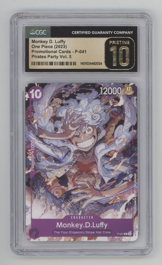 Monkey D Luffy One Piece Card Game Pirates Party Vol. 5 Promo CGC 10 Pristine #1