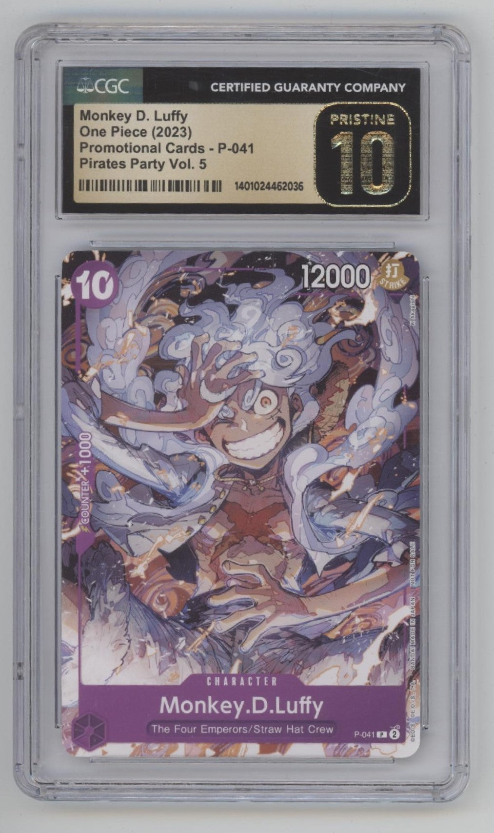 Monkey D Luffy One Piece Card Game Pirates Party Vol. 5 Promo CGC 10 Pristine #2