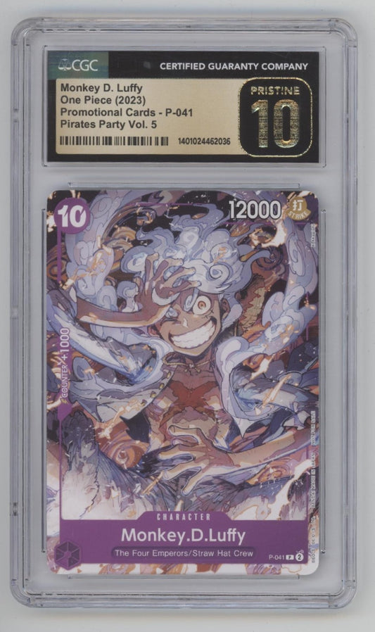 Monkey D Luffy One Piece Card Game Pirates Party Vol. 5 Promo CGC 10 Pristine #2