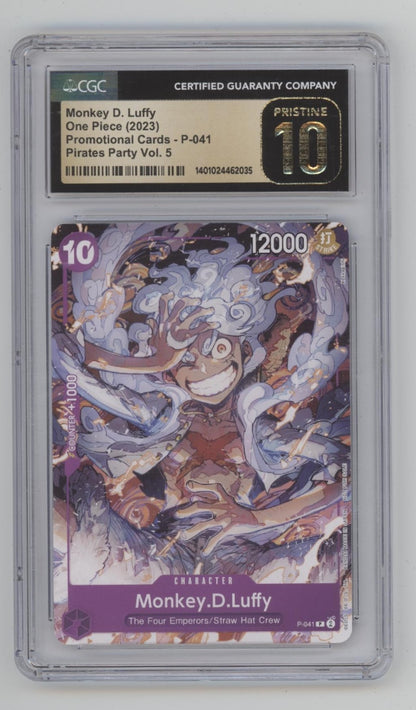Monkey D Luffy One Piece Card Game Pirates Party Vol. 5 Promo CGC 10 Pristine #3