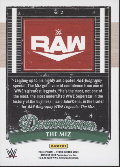 The Miz 2024 Panini Three Count Downtown Red #2