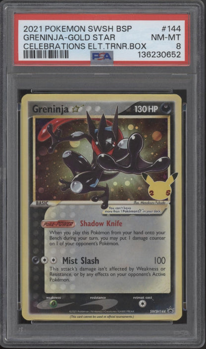 Greninja Pokemon Celebrations Elite Trainer Box Gold Star #144 PSA 8 #2