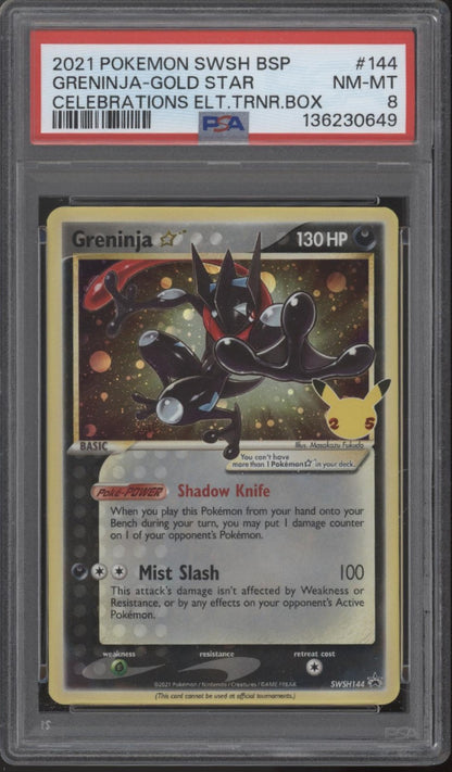 Greninja Pokemon Celebrations Elite Trainer Box Gold Star #144 PSA 8 #3