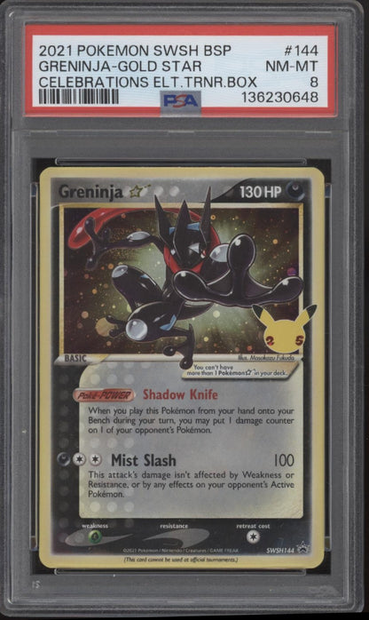 Greninja Pokemon Celebrations Elite Trainer Box Gold Star #144 PSA 8 #4