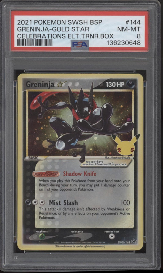 Greninja Pokemon Celebrations Elite Trainer Box Gold Star #144 PSA 8 #4