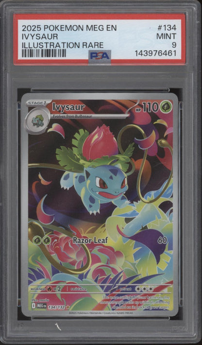 Ivysaur Pokemon Mega Evolution Illustration Rare #134 PSA 9