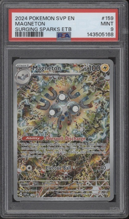 Magneton Pokemon Surging Sparks ETB #159 PSA 9 #3