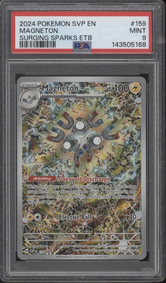 Magneton Pokemon Surging Sparks ETB #159 PSA 9 #3