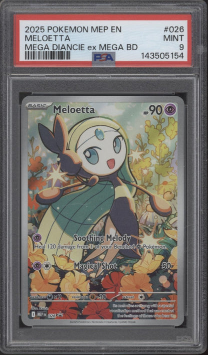 Meloetta Pokemon Mega Evolution Mega Diancie ex Mega Battle Deck #026 PSA 9