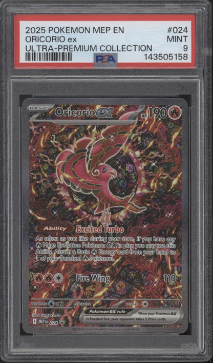 Oricorio ex Pokemon Mega Evolution Ultra Premium Collection #024 PSA 9