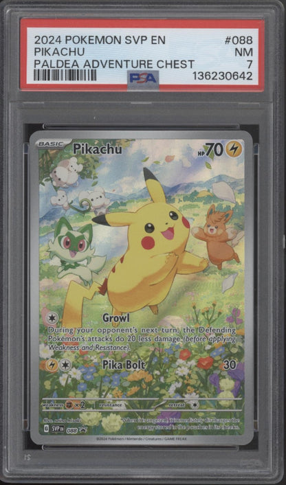 Pikachu Pokemon Paldea Adventure Chest #088 PSA 7 #2
