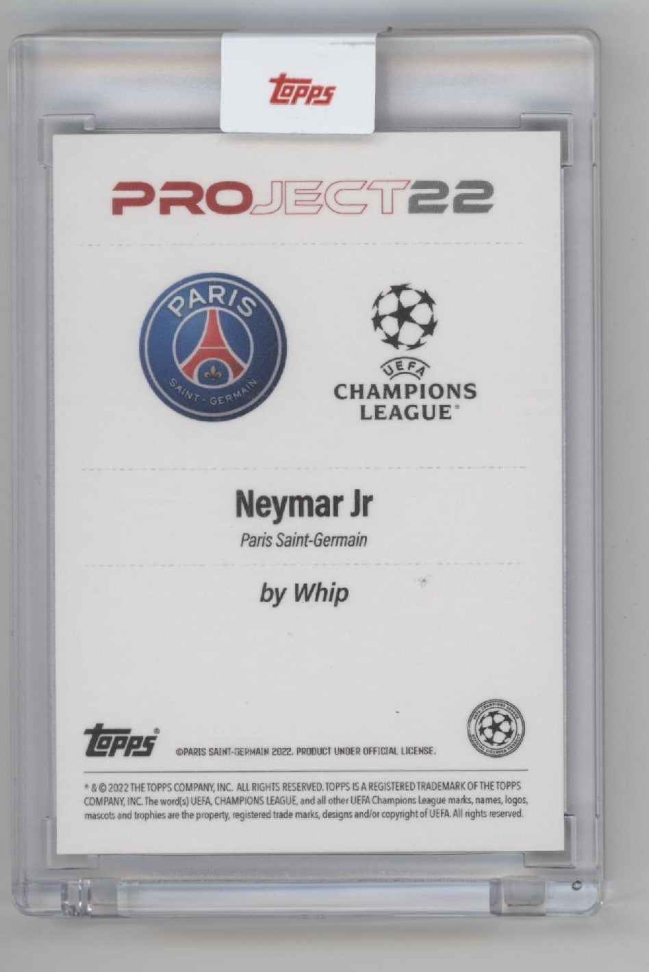 Neymar Jr 2022 Topps UEFA Champions League Project 2022