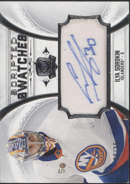 Ilya Sorokin 2022-23 Upper Deck The Cup Scripted Swatches Auto #SM-IS