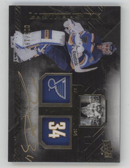 Jake Allen 2015-16 Upper Deck Black Lustrous Ink Auto 096/199 #LI-JA
