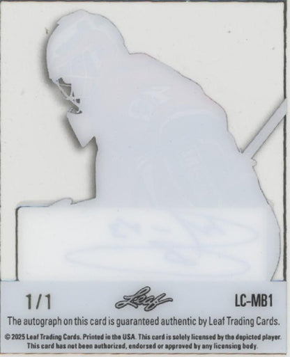 Martin Biron 2025 Leaf Mini Clear Card Auto 1/1 #LC-MB1