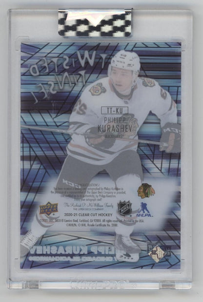 Philipp Kurashev 2020-21 Upper Deck Clear Cut Twisted Tinsel Auto #TT-KU