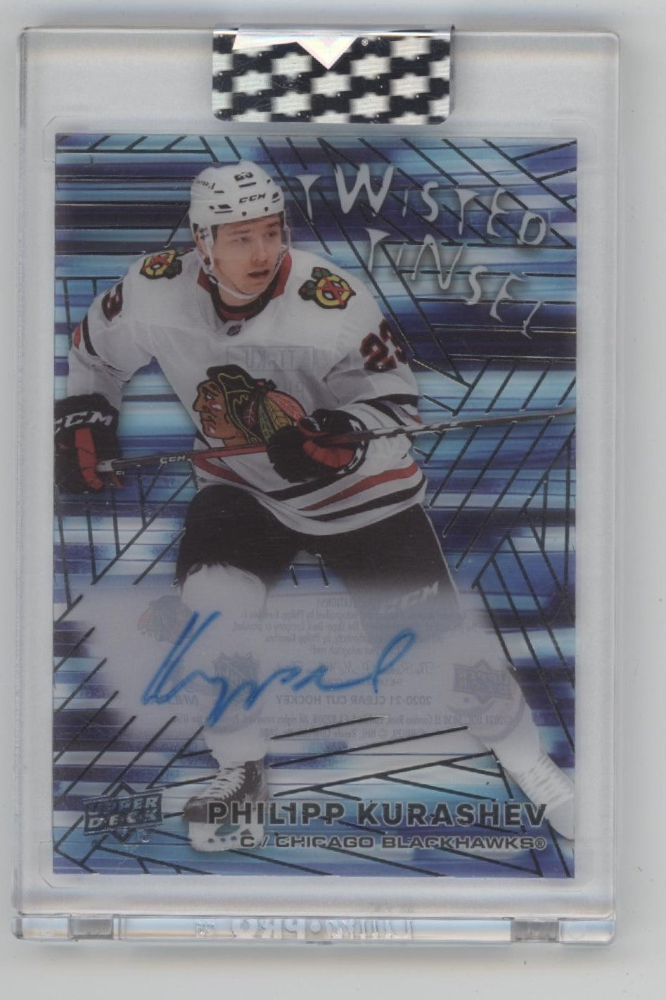 Philipp Kurashev 2020-21 Upper Deck Clear Cut Twisted Tinsel Auto #TT-KU